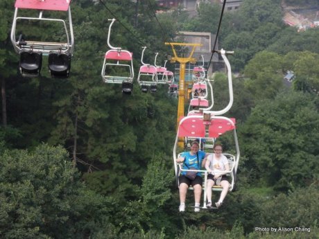 More FUN! This is how we got back up to take the toboggan back down. Adrenalin kick! Lyndall Hulley and Taylor Meyer in the cart behind us:)